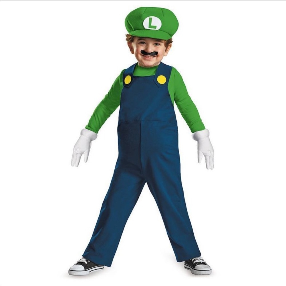 Super Mario Bros Luigi child costume size 2t